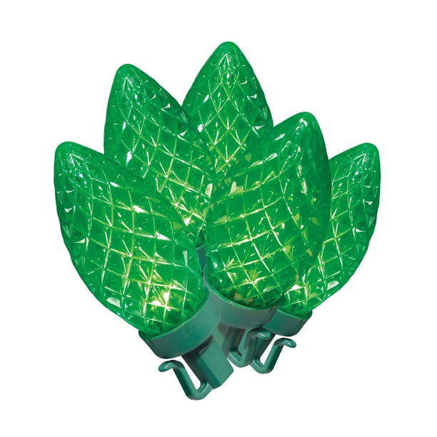 Holiday Time 100 Count Super Bright LED Green C9 Lights