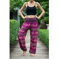 thumbnail image 3 of Bohotusk Kids Pink Elephant Grassland Print Elasticated Smocked Waist Harem Pants (13 - 15 Years), 3 of 5