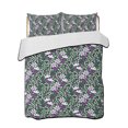 thumbnail image 2 of Purple Green Flowers Twin Size Down Alternative Comforter, Lightweight Comforter Quilt Bedding Set with Pillow Shams Watercolor Pastoral Botanical All Seasons Bed Comforter Duvet Insert 68"x86", 2 of 7