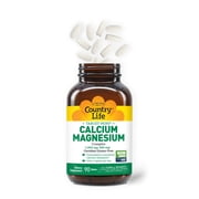Country Life Target-Mins Calcium Magnesium Complex 1000mg/500mg, 90 Tablets, Certified Gluten Free, Certified Vegan, Certified Non-GMO Verified