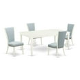 thumbnail image 6 of East West Furniture Dover 5-piece Wood Dining Set in Linen White, 6 of 10