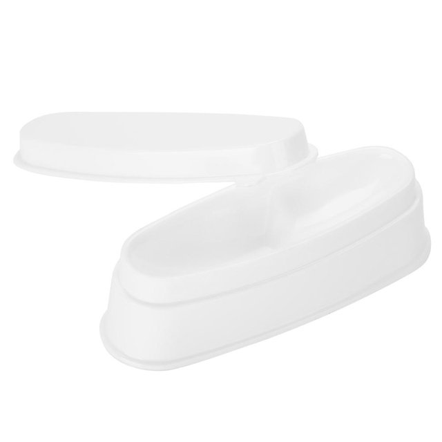Peahefy Nail Container, Manicure Mould,Portable White Nail Dipping Powder Tray Manicure Mould Nail Container