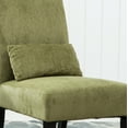 thumbnail image 5 of Pisano Contemporary Chenille Fabric Armless Accent Chair with Pillow, Green, 5 of 5