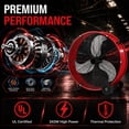 thumbnail image 5 of 30" Industrial Drum Fan 14000 CFM, 3-Speed Heavy Duty Fan with Rolling Wheels for Garage Warehouse Workshop, UL Safety Listed, 5 of 7