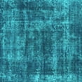 thumbnail image 1 of Ahgly Company Machine Washable Indoor Square Persian Turquoise Blue Bohemian Area Rugs, 6' Square, 1 of 4