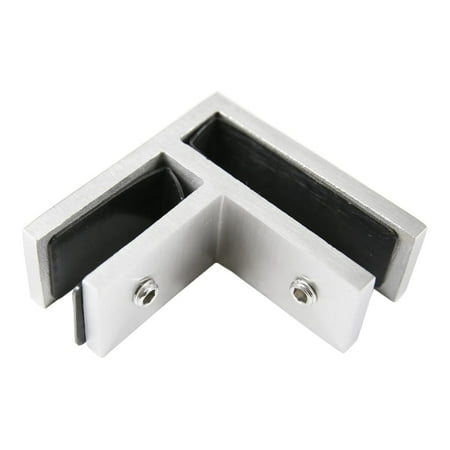 

Stainless Steel Glass to Glass Bracing Clamp Bracket Stiffener for 3/8 to 1/2 Glass (Brush Finish 90 Degree Glass to Glass)