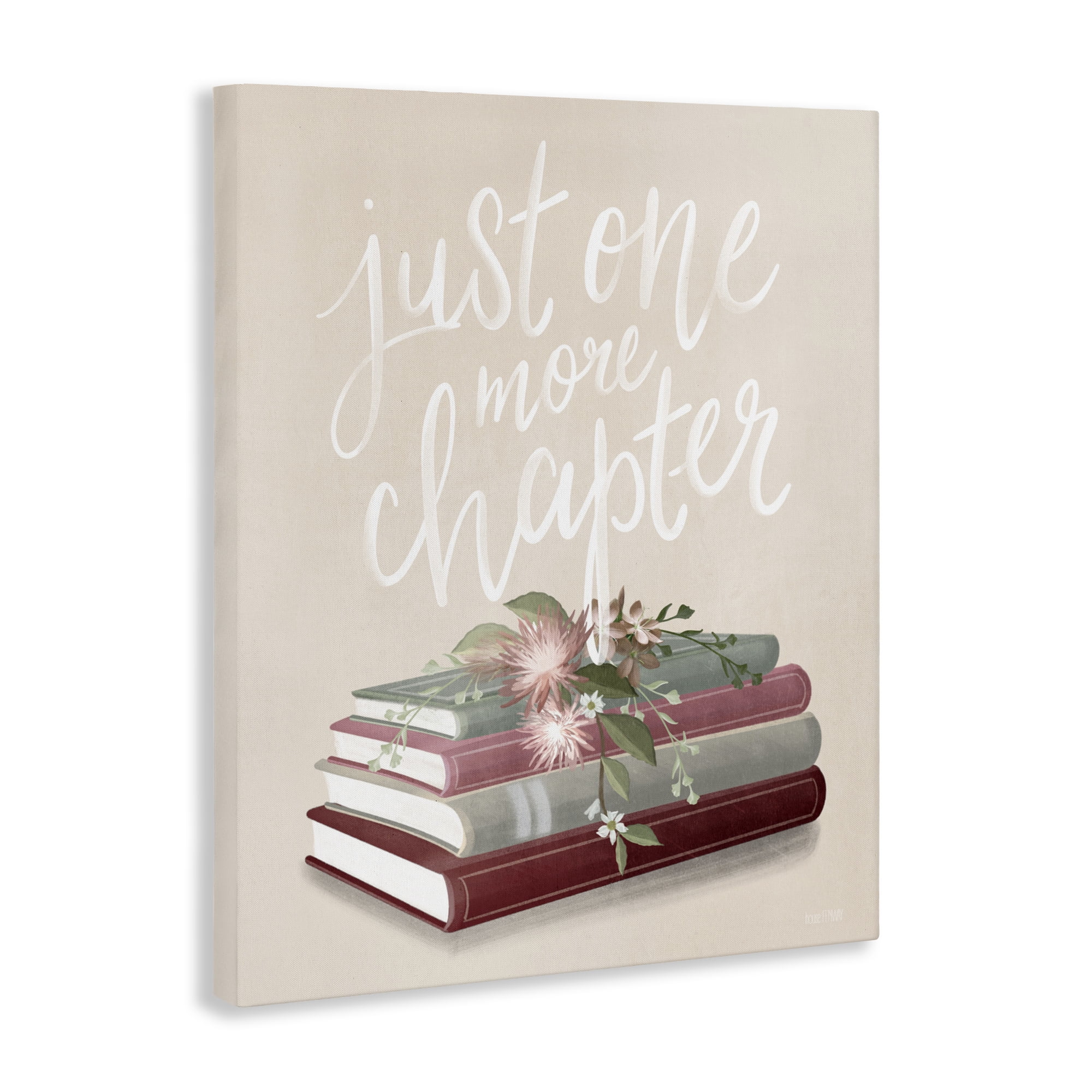 Stupell Industries One More Chapter on Beige Canvas Wall Art, design by House Fenway