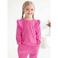 thumbnail image 4 of Girls Fall Clothes Sets Kids Casual Long Sleeve Tops + Pants Sweatsuit 2Pcs Tracksuit Outfits, Size 2-10 Years Old, 4 of 8