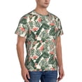 thumbnail image 4 of Yiaed Palm Trees and Tropical Print Mens Short Sleeve Tight Fit T-Shirt, Crewneck Casual Tee-X-Large, 4 of 5