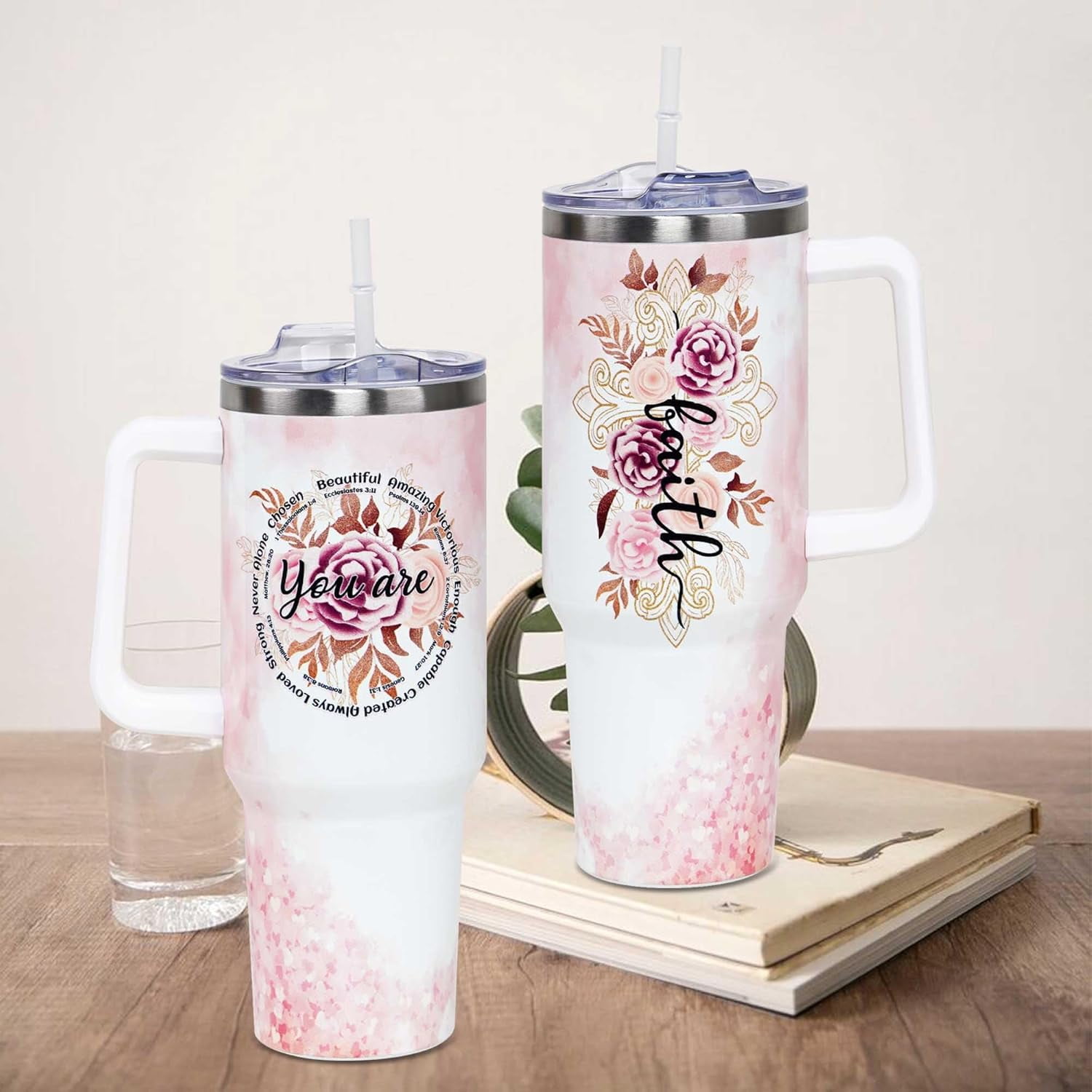 Christian Gifts For Women, 40 OZ Christian Tumbler Cup, Birthday, Christmas, Mothers Day Gifts for Women, Religious, Inspirational, Thank You Coworker, Friends Gifts Idea - You Are Tumbler