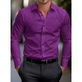 thumbnail image 1 of Camisa casual de estilo retro a la moda para hombre con cuello abotonado, suave y cómoda, para hombre, talla grande, 1 of 6