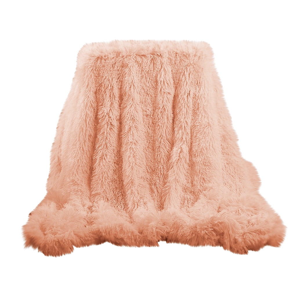 Jpgif Shaggy Long Faux fur Throw Blanket Fuzzy Lightweight Plush Sherpa