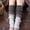 01, variant on Autumn Winter Long Socks Korean Fashion Gradient Soft Knitted Foot Cover Boot Cuff Socks Boho Style Leg Warmers for Women Girls