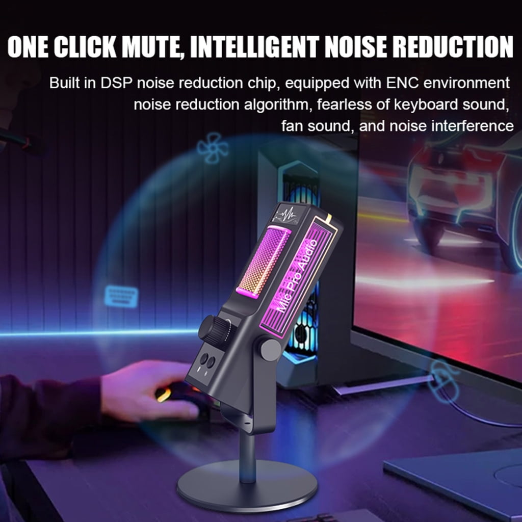 PatungKu Desktop Recording Microphone For Professional Gaming Live Streaming Adjustable