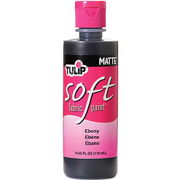 Tulip Soft Fabric Paint 4ozMatte Ebony