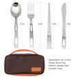 thumbnail image 3 of ziyahi 14Pcs/Set Stainless Steel Set Outdoor Portable Tableware with Bag, 3 of 6