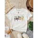 thumbnail image 1 of Root For Each Other Graphic Print Creative T-Shirts For Girl, Soft & Elastic Comfy Crew Neck Short Sleeve Tee, Kid's Summer Tops, 1 of 6