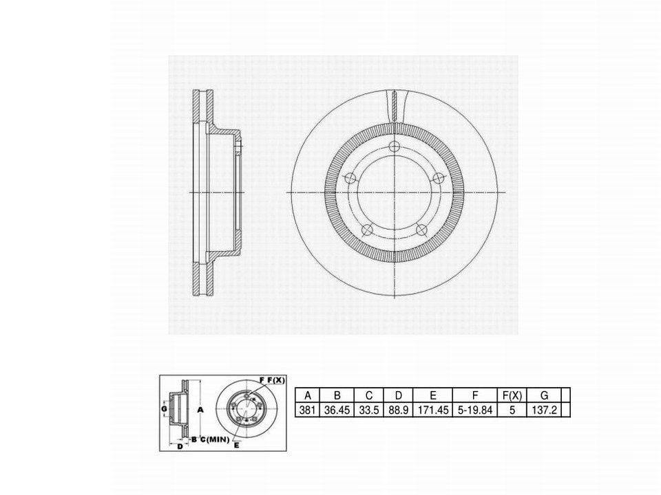 Winstop Brake Rotor, Front WS251286, International 1452SC 1991-1987