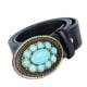 thumbnail image 5 of Hebilla de metal ovalada con cinturón de material cuero turquesa con , vaquero indio, , moda, cinturón vintage, cinturón Negro Yuyangstore Cinturón de vaquero occidental, 5 of 5
