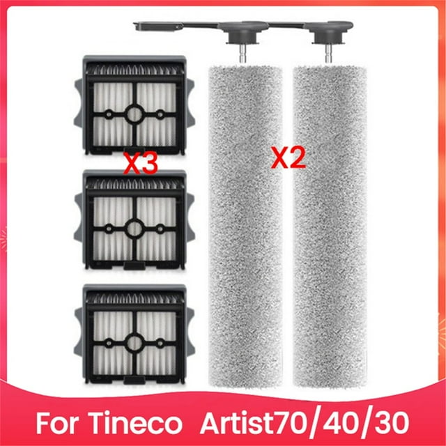 Repuesto de Rodillo de Cepillo y Filtro para Aspiradora A Vapor Inalámbrica Artist70/40/30, Limpiadora de Pisos en Seco y Húmedo