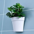 thumbnail image 4 of Gnwei Planter Pots - 1 Pack Wall Hanging Planter Pots for Indoor and Outdoor Plants, 6.4 Inch Half-Moon-Shaped Plastic Wall Planter, Wall Mounted Succulent Planters, 4 of 4