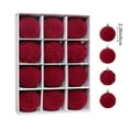 thumbnail image 3 of Christmas Balls Ornaments Clear Set Flocking Christmas Ball 6cm12pcs Boxed Christmas Tree Pendant Painted Velvet Ball Holiday Decorations, 3 of 6