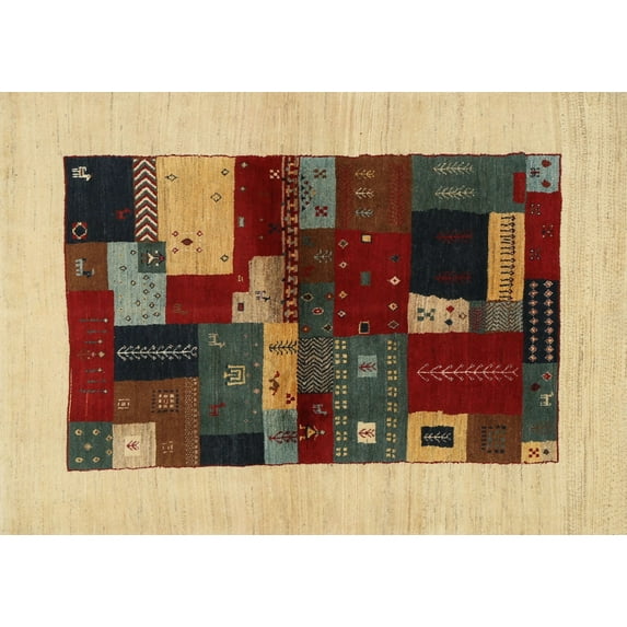 Ahgly Company Machine Washable Indoor Rectangle Contemporary Red Brown Area Rugs, 2' x 3'