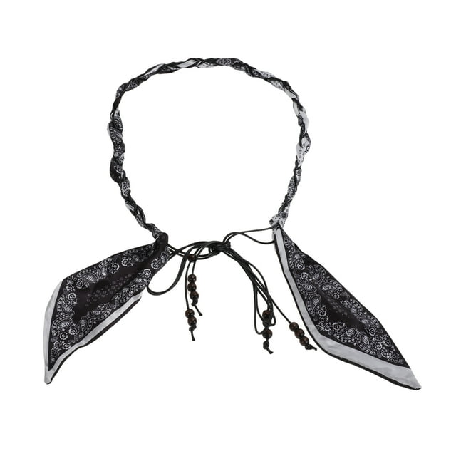 Cinturón de cintura ajustable de estilo trenzado D en negro de Unique Bargains