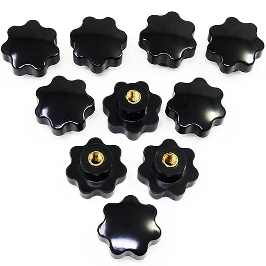 10 Pcs Écrou de Poignée Étoile M8 Bouton de Serrage Écrou de Poignée Étoile Écrou de Poignée Étoile Filetage Interne Laiton pour Machinerie et Installation, Meubles