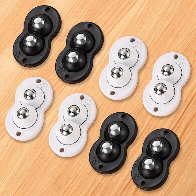 Petite Roulette,8 pcs Mini Roulettes Pivotantes Auto-Adhsives,Petite Roulettes Pivotantes,360 Degrs Poulie Mobile Rotative 2 Roulettes, Adaptes Diver