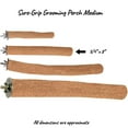 thumbnail image 4 of Super Bird Creations SB1152 Sure-Grip Grooming Perch Medium, Small/Medium Bird Size - Enriches Beak and Foot Health - Ideal for Cockatiels Parrots Parakeets Conures Quakers - 3/4" diam x 8" (Medium), 4 of 8