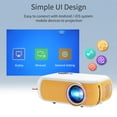 thumbnail image 2 of TFixolMini Portable Video Projector LED Movie Phone Projector Home Theater 1080P Support 80 Inch Display with USB TF Input and Remote Control Available Connect with TV Box Computer Flash Disk Mobile D, 2 of 7
