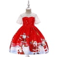 thumbnail image 2 of YDOJG Girls Fashion Dresses Child Girls Kids Princess Pageant Xmas Gown Party Christmas Dress Dance Girls Dress&Skirt, 2 of 8