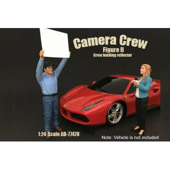 Camera Crew II "Crew Holding Reflector" - American Diorama 77478 - 1/24 Scale Diecast Model Toy Car
