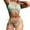 Green, variant on Sngxgn Women Swimsuit Solid Ribbed Monokini Swimwear Scoop Neck Low Back Bathing Suit(Green,S)