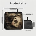 thumbnail image 3 of Poker Cards Vintage Foldable Seat Cushion for Bleachers, Stadium Seats, Camping & Outdoor Events, Portable Lightweight Pad with Carabiner, 3 of 6