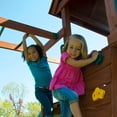 thumbnail image 6 of Swing-N-Slide Grandview Twist Deluxe Backyard Swing Set with Tube Slide, Curved Slide, Wood Roof, Monkey Bars and Swings, 6 of 7