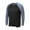 Gray, variant on Workout Shirts For Men Qiggri Men Lightweight Breathable Fitness Sport Color Blocked Long Sleeved Round Neck Shirt