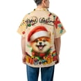 thumbnail image 5 of Merry Christmas Santa Pomeranian Scarf Twinkling Lights Xmas Holiday Hawaiian Shirt Breathable Summer Unisex Merch Pom Dog Lover Gifts - 00022, 5 of 6