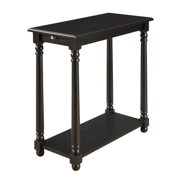 Pemberly Row End Table in Black Wood Finish