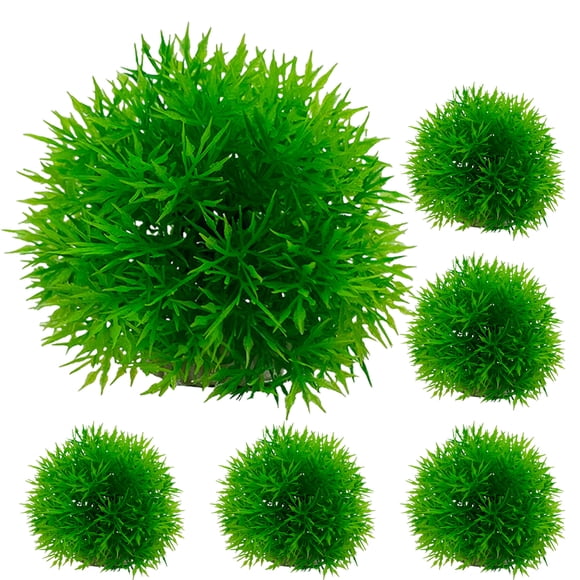 KAKOWELY 6Pcs Lifelike Aquatic Plants Decorations Fake Aquatic Plants Underwater Crafts Aquarium Decors,3.54X"X3.54"X3.15"