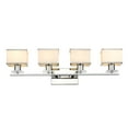 thumbnail image 3 of RADIANCE Goods Contemporary 4 Light Chrome Finish White Opal Glass Bath Vanity Wall Fixture 32" Wide, 3 of 3
