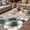 Light Brown Teal, variant on Teal Tulip Butterfly Outdoor Rug for Patio/Deck/Porch, Non-Slip Large Area Rug 4 x 6 Ft, Beige Turquoise Floral Blue Coastal Indoor Outdoor Rugs Washable Area Rugs, Camping Rug Carpet Runner