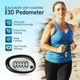 thumbnail image 3 of Step Counter 3d Pedometer Clip Sports Pedometer Accurate Pedometer Hiking Step Counter With Lanyard, 3 of 8