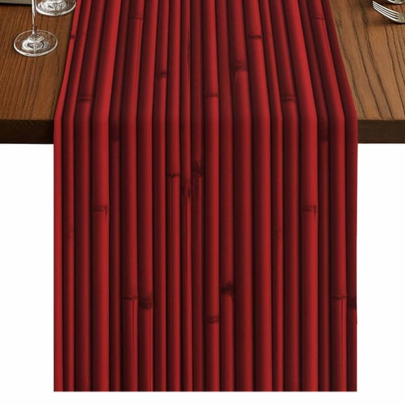 Table Runners 72 Inches Long Dress Scarves, Red Plants Texture Farmhouse Kitchen/Dining Table Runner, Coffee Tablerunners, Vintage Country Trees Pattern 14x72 Inch
