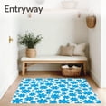 thumbnail image 3 of ODIKA 4'x6' Machine Washable Non-Slip Area Rug, Yoga Towel with Kaleidoscope Flower Power Graphics High Traffic Rug with Pad, Blue, 713865, 3 of 8
