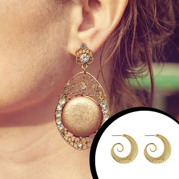 Circle Swirl Earrings Anniversary Gift Ear Hanging Pedant