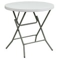 thumbnail image 3 of Flash Furniture 2.63-Foot Round Granite White Plastic Folding Table, 3 of 12