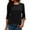 Black, variant on Dasayo Knit Women's Tops and Blouses Black Long Sleeve Winter Solid Ruffle Comfort Shirts Womens Tshirts L