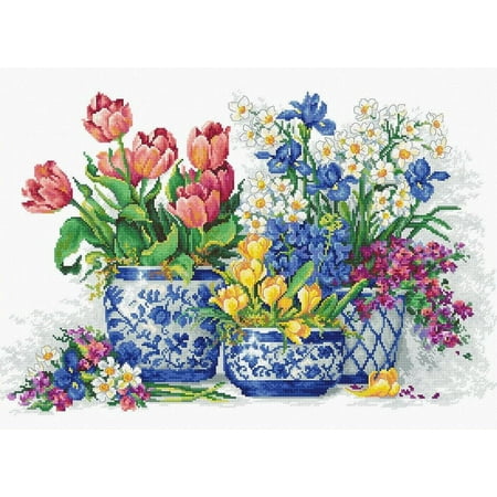 UPC: 4840746029448 | Spring flowers B2386L Counted Cross-Stitch Kit